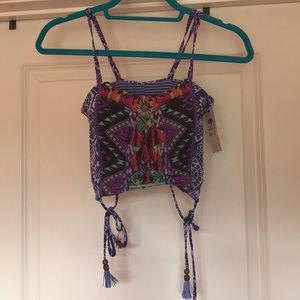 Maaji blue printed swim top